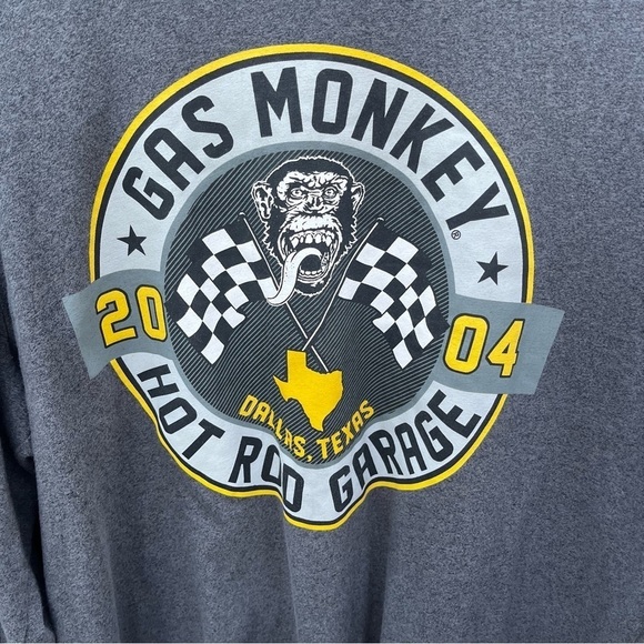 Gas Monkey Garage Long Sleeve T Shirt Large Cotton Logo Sleeve Lightweight - Picture 4 of 9